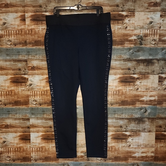 Style Co Womens Distressed Jeggings Blue Size 18w